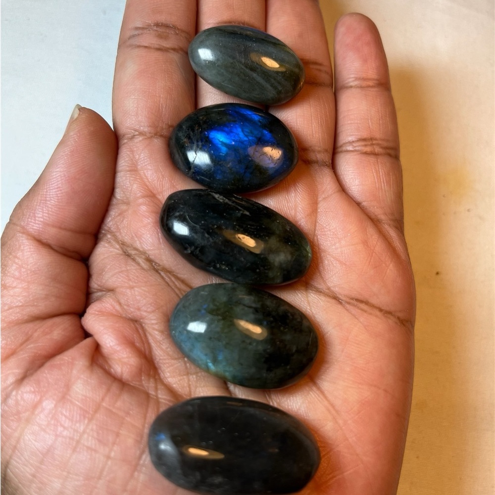 Labradorite Polished Palm Stones Set of 5